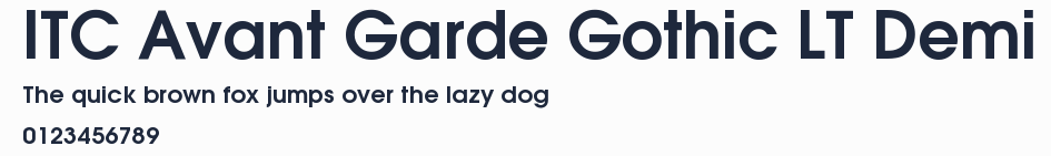 ITC Avant Garde Gothic LT Demi預覽圖
