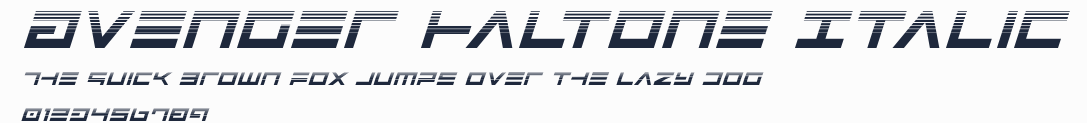 Avenger Haltone Italic預覽圖