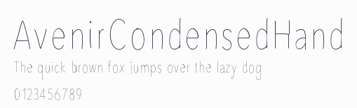 AvenirCondensedHand預覽圖