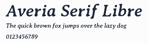 Averia Serif Libre預覽圖