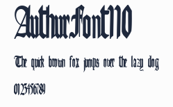 AuthurFont110預覽圖