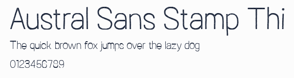 Austral Sans Stamp Thi預覽圖