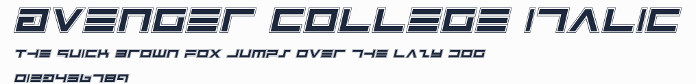 Avenger College Italic預覽圖