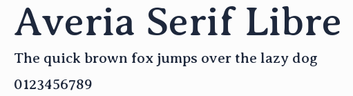 Averia Serif Libre預覽圖