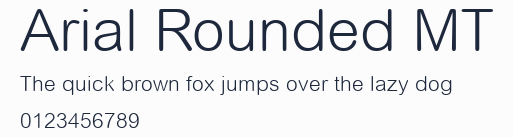 Arial Rounded MT預覽圖