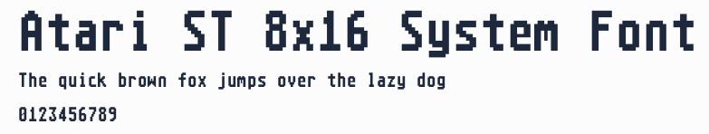 Atari ST 8x16 System Font預覽圖