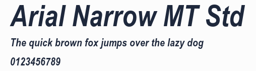 Arial Narrow MT Std預覽圖