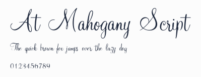 At Mahogany Script預覽圖