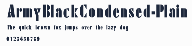 ArmyBlackCondensed-Plain預覽圖