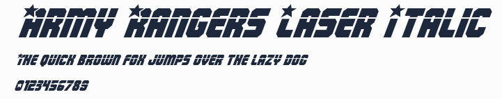Army Rangers Laser Italic預覽圖