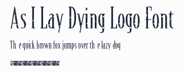 As I Lay Dying Logo Font預覽圖
