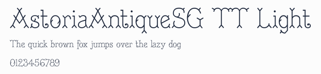 AstoriaAntiqueSG TT Light預覽圖