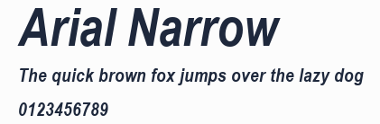 Arial Narrow預覽圖