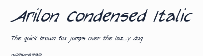 Arilon Condensed Italic預覽圖
