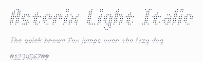 Asterix Light Italic預覽圖