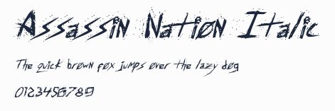 Assassin Nation Italic預覽圖
