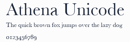 Athena Unicode預覽圖