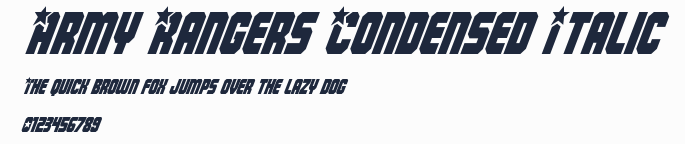Army Rangers Condensed Italic預覽圖