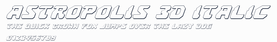 Astropolis 3D Italic預覽圖