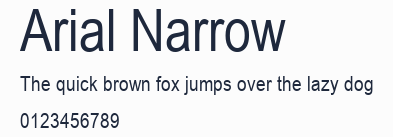 Arial Narrow預覽圖