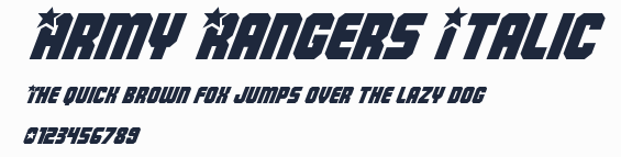 Army Rangers Italic預覽圖