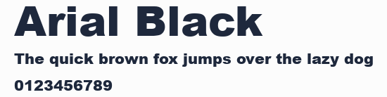 Arial Black預覽圖