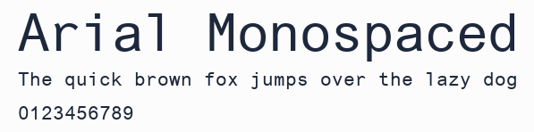 Arial Monospaced預覽圖