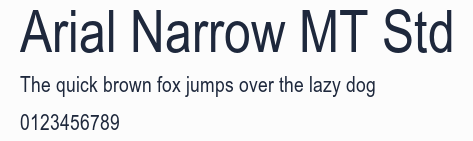 Arial Narrow MT Std預覽圖