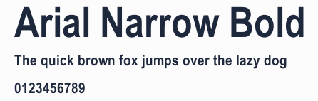 Arial Narrow Bold預覽圖