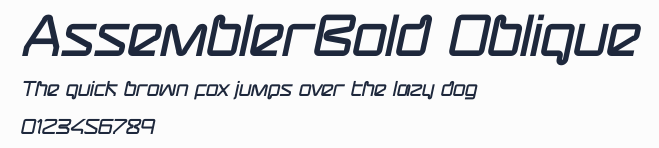 AssemblerBold Oblique預覽圖