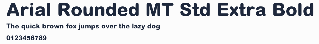 Arial Rounded MT Std Extra Bold預覽圖