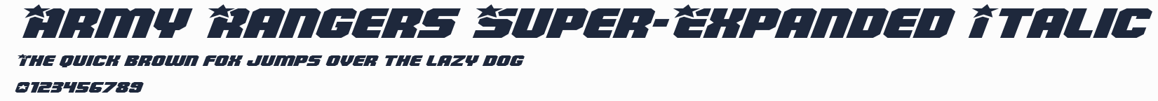 Army Rangers Super-Expanded Italic預覽圖