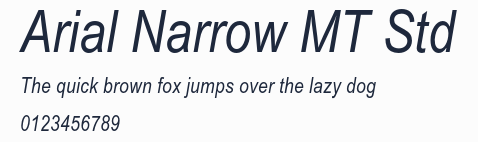 Arial Narrow MT Std預覽圖