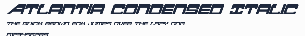 Atlantia Condensed Italic預覽圖