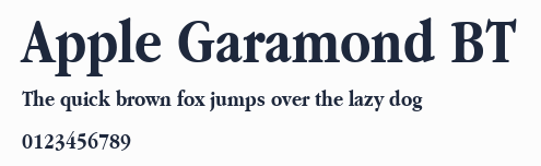 Apple Garamond BT預覽圖