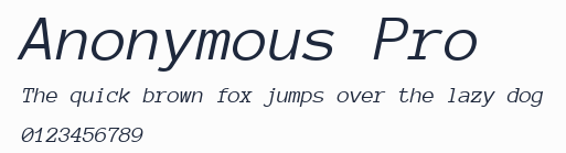 Anonymous Pro預覽圖