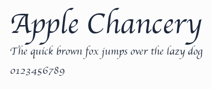 Apple Chancery預覽圖