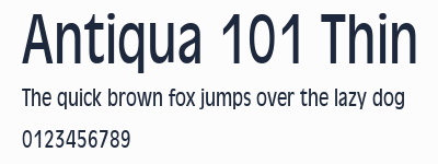 Antiqua 101 Thin預覽圖