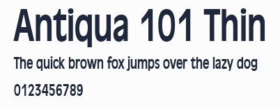 Antiqua 101 Thin預覽圖