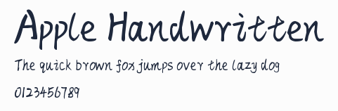 Apple Handwritten預覽圖