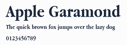 Apple Garamond預覽圖