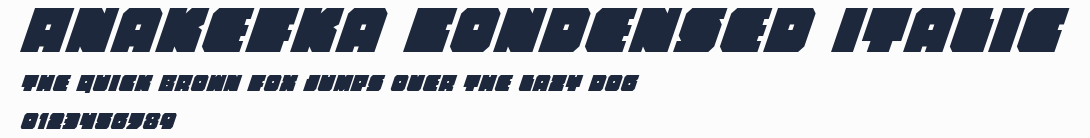 Anakefka Condensed Italic預覽圖