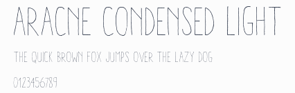 Aracne Condensed Light預覽圖