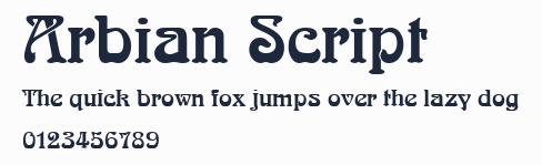 Arbian Script預覽圖