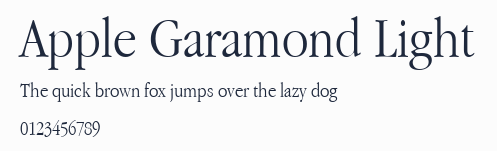 Apple Garamond Light預覽圖