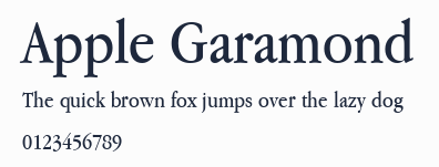 Apple Garamond預覽圖
