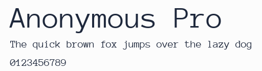 Anonymous Pro預覽圖
