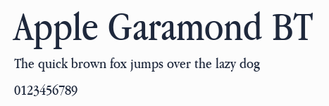 Apple Garamond BT預覽圖
