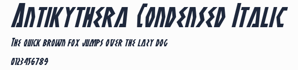 Antikythera Condensed Italic預覽圖