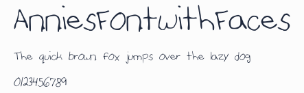 AnniesFontwithFaces預覽圖